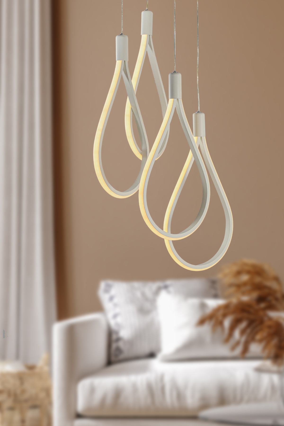 Trend 4.Lü Avize Beyaz