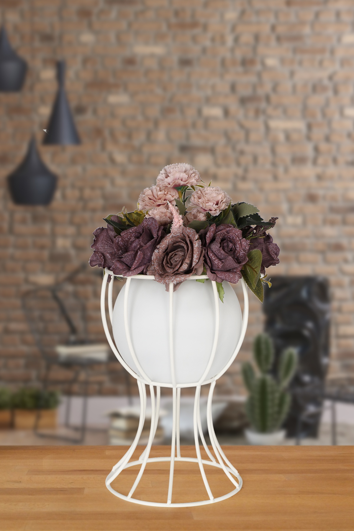 Prag Vazo Beyaz Beyaz Cam