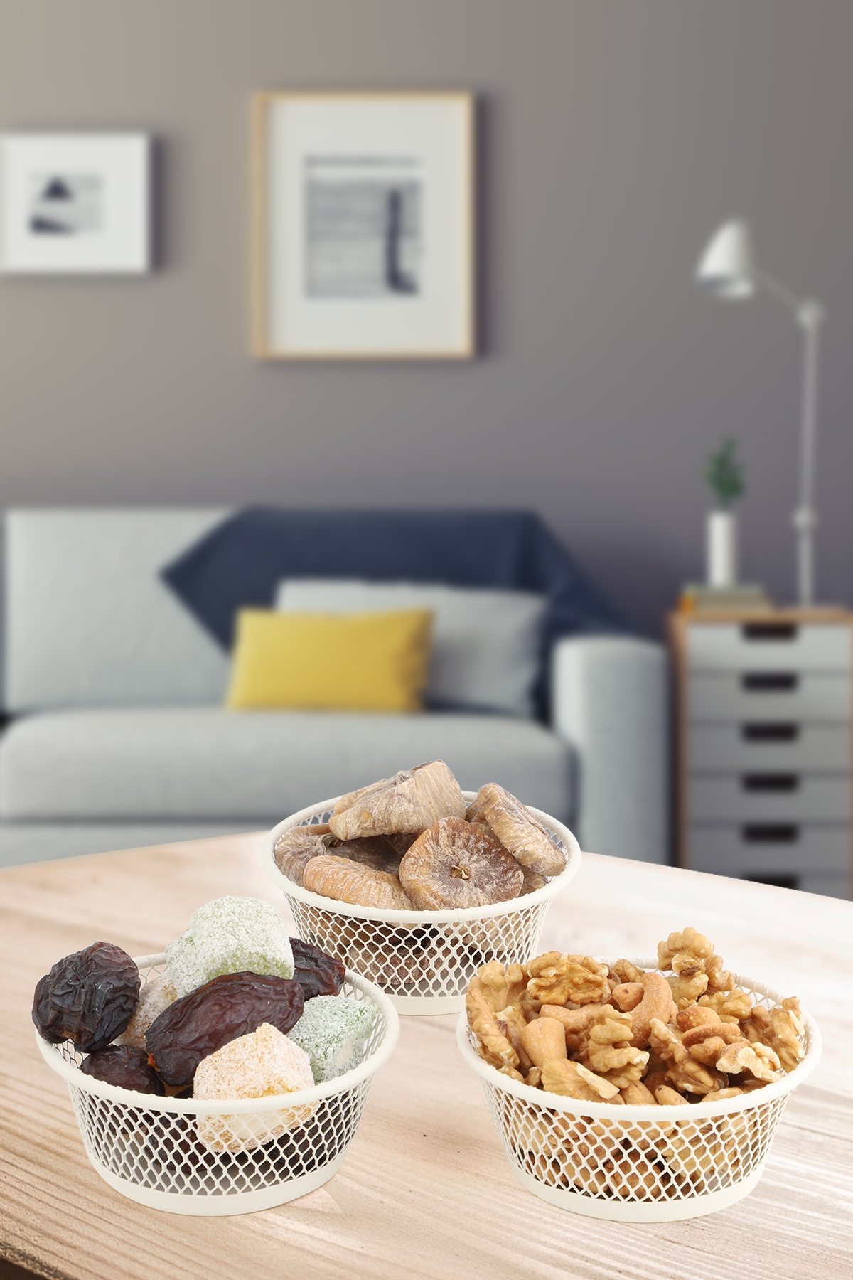 Pelit 3.lü Çerezlik Beyaz