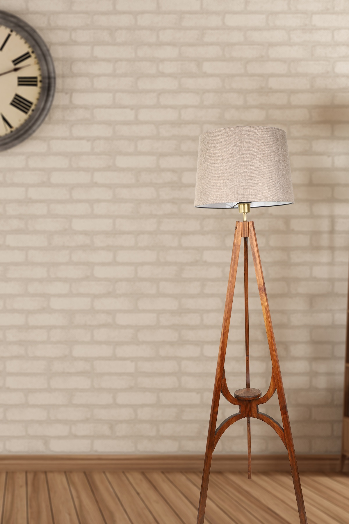 Solen Ahşap Lambader No:03 Hasır Şapka