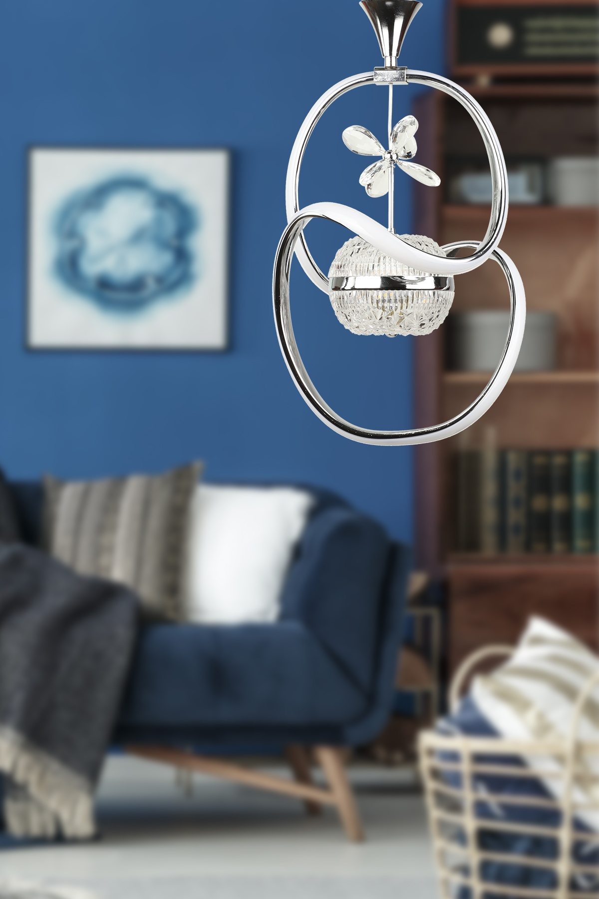 Elite Ledli Avize Krom Kaplama