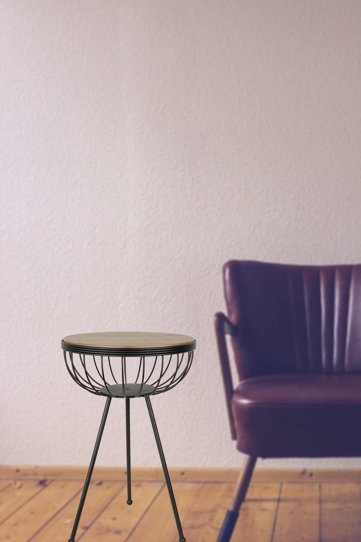 Alnira Sehpa Siyah Ceviz Ahşap