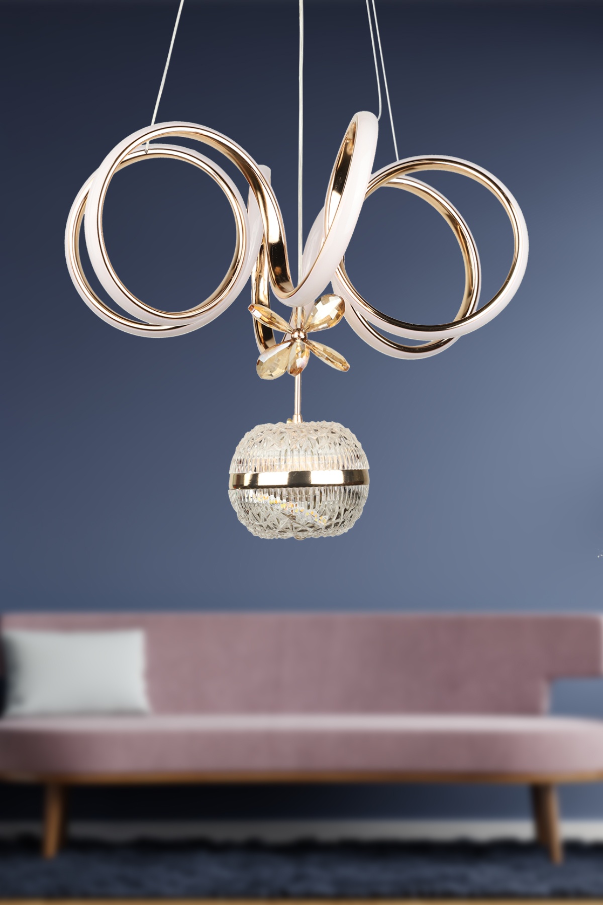 Ella Ledli Avize Gold Kaplama