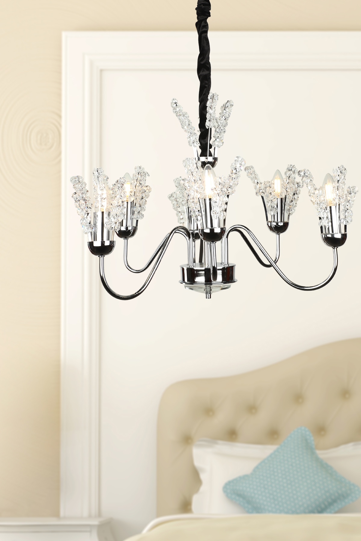 Leroy 6.Lı Avize Krom Kaplama