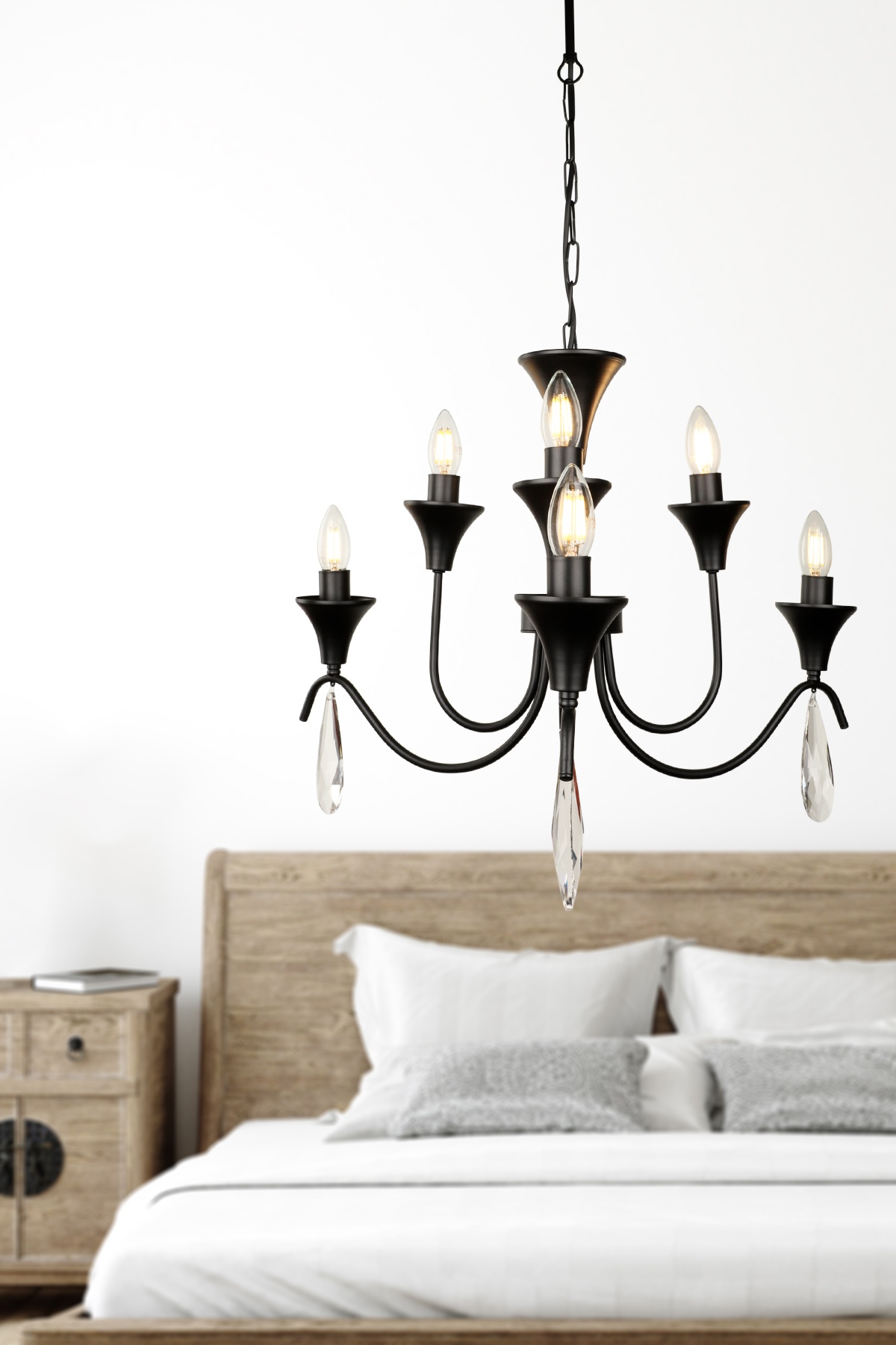 Luno 6.Lı Avize Siyah